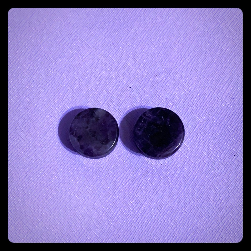 Amethyst plugs size 3/4 19mm